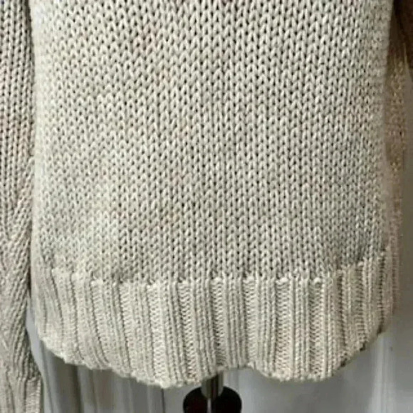 Soft Surroundings Long Sleeve Knit Hoodie Button Front Sweater Women's Sz Small - Picture 5 of 11